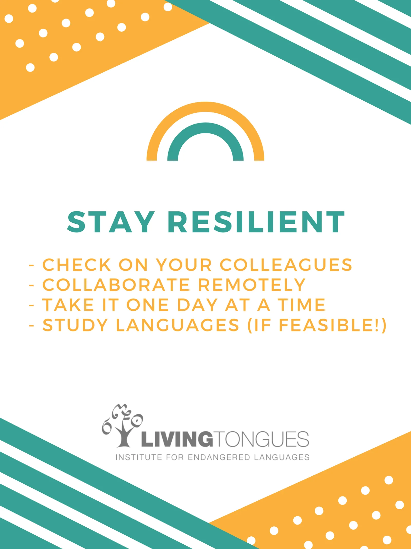 Stay resilient: tips from Living Tongues