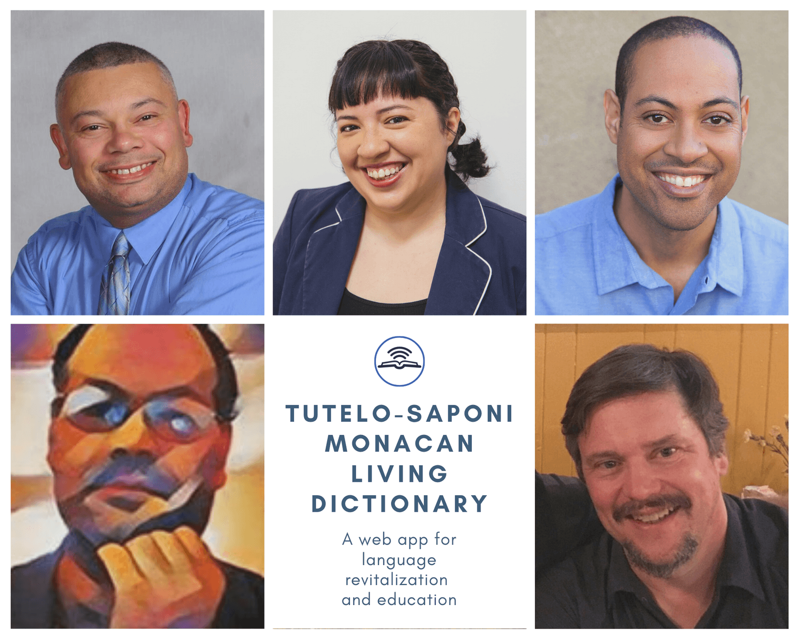 Photo of collaborators building the Tutelo-Saponi Monacan Living Dictionary